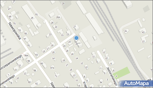 Nowy Sącz, Borelowskiego-Lelewela Marcina, 22, mapa Nowego Sącza