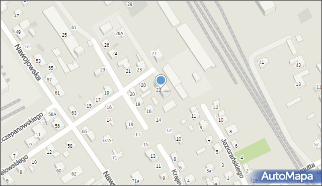 Nowy Sącz, Borelowskiego-Lelewela Marcina, 27a, mapa Nowego Sącza