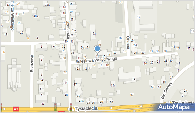 Nowy Targ, Bolesława Wstydliwego, 11, mapa Nowego Targu