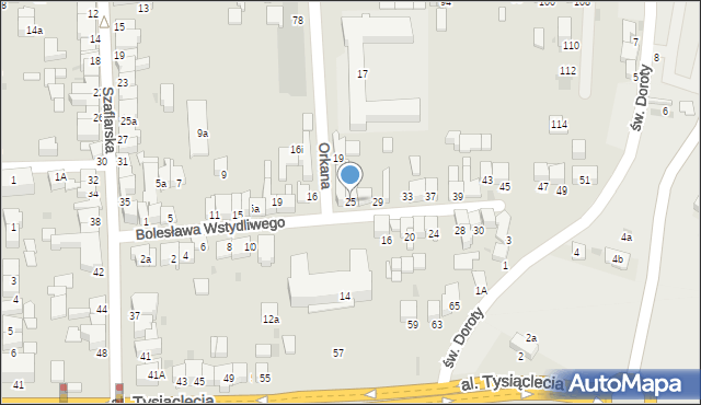 Nowy Targ, Bolesława Wstydliwego, 25, mapa Nowego Targu