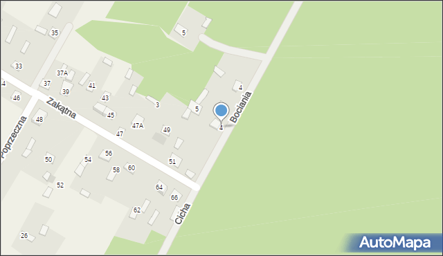 Nurzec-Stacja, Bociania, 4, mapa Nurzec-Stacja