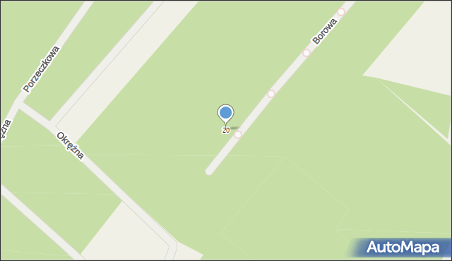 Ojrzanów, Borowa, 20, mapa Ojrzanów