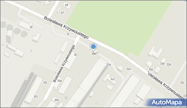 Oleśnica, Bolesława Krzywoustego, 30b, mapa Oleśnica