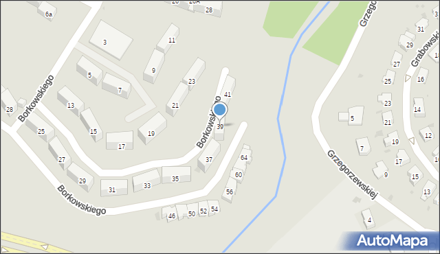 Olsztyn, Borkowskiego Tadeusza, ks., 39, mapa Olsztyna