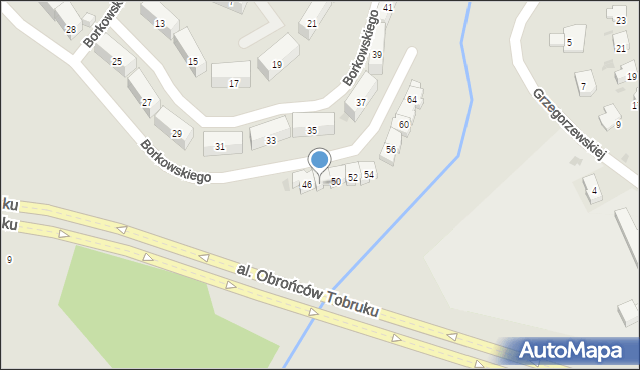 Olsztyn, Borkowskiego Tadeusza, ks., 48, mapa Olsztyna