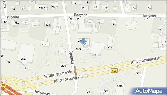 Opacz-Kolonia, Bodycha Stanisława, 49A, mapa Opacz-Kolonia
