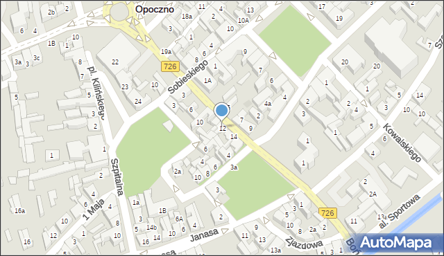 Opoczno, Bończy-Załęskiego Kazimierza, gen., 12, mapa Opoczno