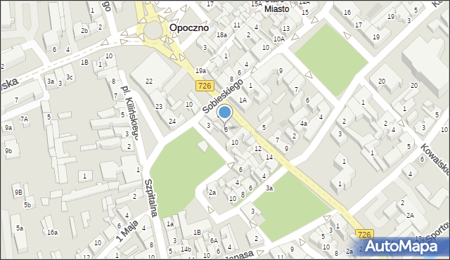 Opoczno, Bończy-Załęskiego Kazimierza, gen., 6, mapa Opoczno