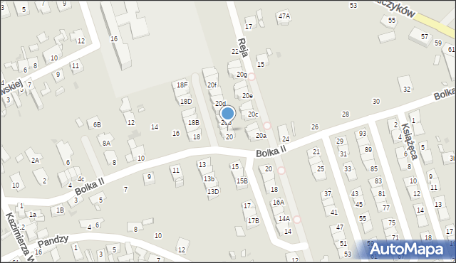Opole, Bolka II, 20a, mapa Opola