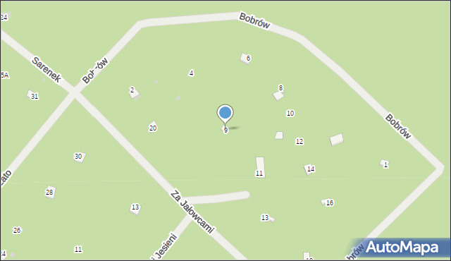 Osiedle Wilga, Bobrów, 9, mapa Osiedle Wilga