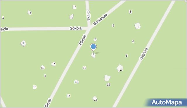 Osiedle Wilga, Bocianów, 9, mapa Osiedle Wilga