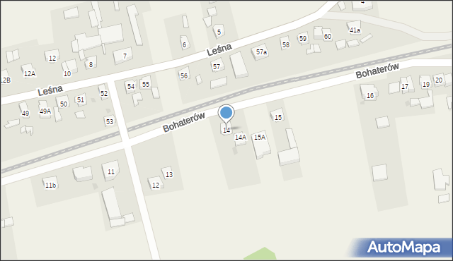 Osiek nad Notecią, Bohaterów, 14, mapa Osiek nad Notecią