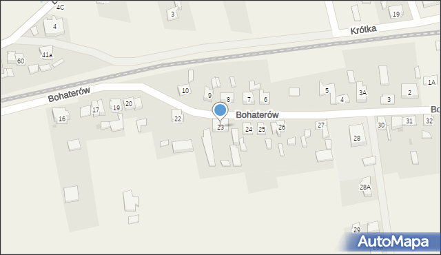 Osiek nad Notecią, Bohaterów, 23, mapa Osiek nad Notecią