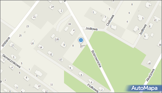 Osiek nad Wisłą, Bobrownicka, 10, mapa Osiek nad Wisłą