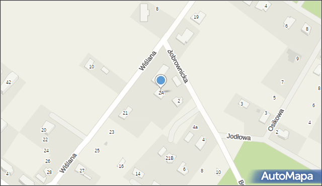Osiek nad Wisłą, Bobrownicka, 2A, mapa Osiek nad Wisłą