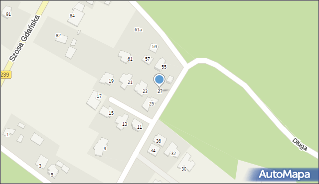 Osielsko, Boczna, 27, mapa Osielsko