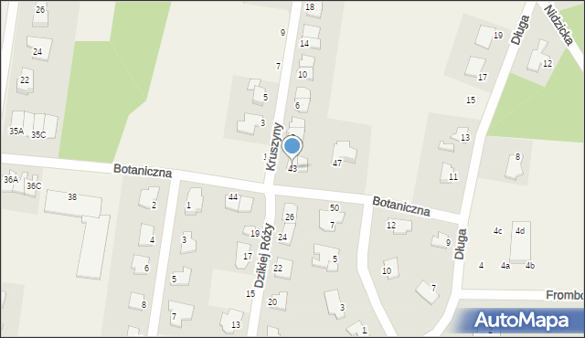 Osielsko, Botaniczna, 43, mapa Osielsko