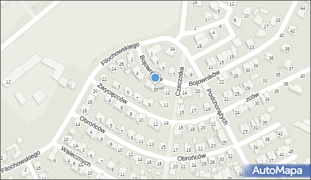 Ostrołęka, Bojowników, 10, mapa Ostrołęka