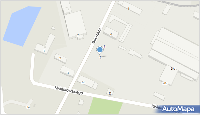 Ostrowiec Świętokrzyski, Boernera Ignacego, 2, mapa Ostrowiec Świętokrzyski