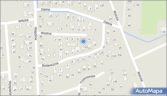 Ostrowiec Świętokrzyski, Botaniczna, 11A, mapa Ostrowiec Świętokrzyski