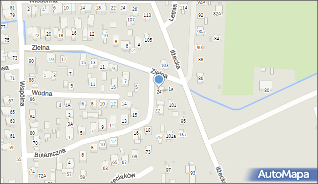 Ostrowiec Świętokrzyski, Botaniczna, 24, mapa Ostrowiec Świętokrzyski