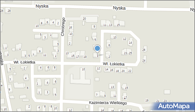 Otmuchów, Bolesława Krzywoustego, 1, mapa Otmuchów