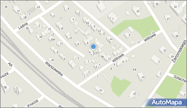 Otwock, Boczna, 2, mapa Otwock