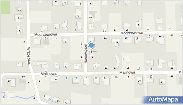 Palędzie, Borówkowa, 4, mapa Palędzie