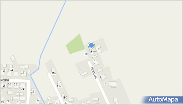 Pamiątkowo, Boczna, 2, mapa Pamiątkowo