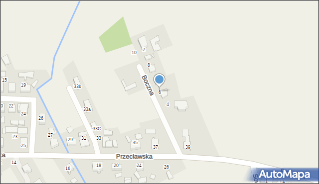 Pamiątkowo, Boczna, 6, mapa Pamiątkowo