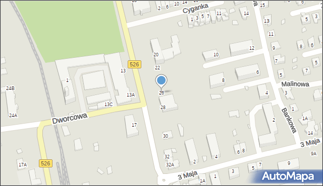 Pasłęk, Bohaterów Westerplatte, 26, mapa Pasłęk