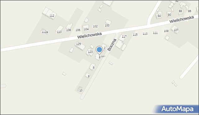 Pelikan, Boczna, 4, mapa Pelikan