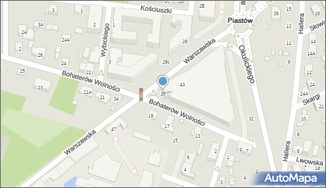 Piastów, Bohaterów Wolności, 16, mapa Piastów
