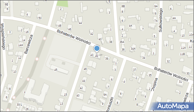 Piastów, Bohaterów Wolności, 41, mapa Piastów