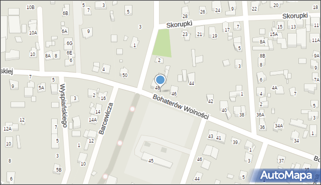 Piastów, Bohaterów Wolności, 48a, mapa Piastów