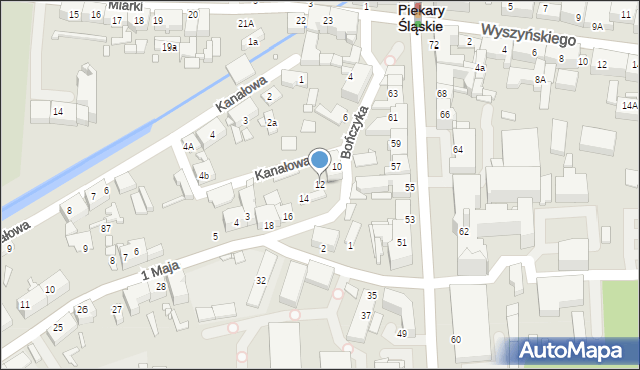 Piekary Śląskie, Bończyka Norberta, 12, mapa Piekary Śląskie