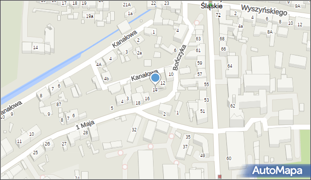 Piekary Śląskie, Bończyka Norberta, 14, mapa Piekary Śląskie