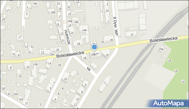 Pieńsk, Bolesławiecka, 18a/I, mapa Pieńsk