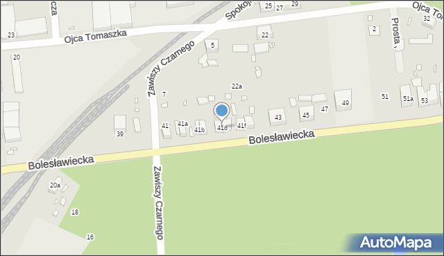 Pieńsk, Bolesławiecka, 41d, mapa Pieńsk