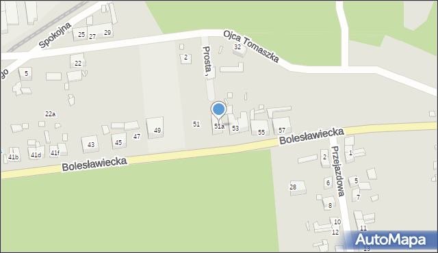 Pieńsk, Bolesławiecka, 51a, mapa Pieńsk