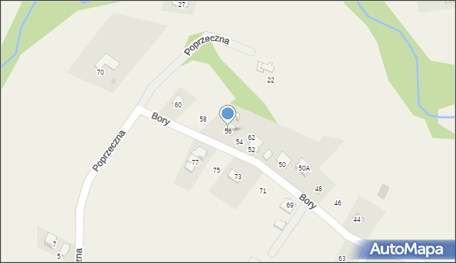 Pietrzykowice, Bory, 56, mapa Pietrzykowice