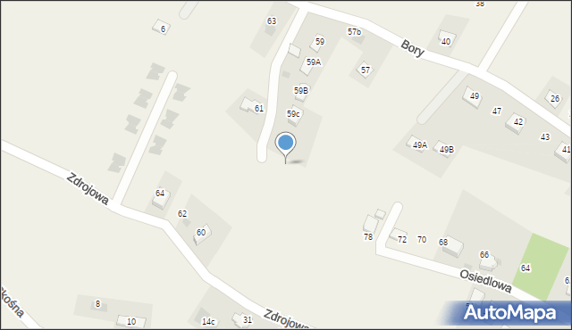 Pietrzykowice, Bory, 59e, mapa Pietrzykowice