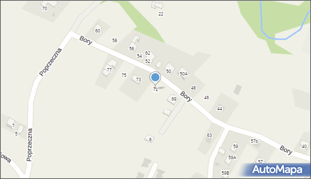Pietrzykowice, Bory, 71, mapa Pietrzykowice