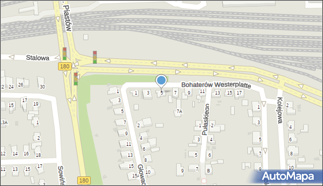 Piła, Bohaterów Westerplatte, 5, mapa Piły