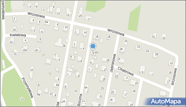 Pilawa, Boczna, 3, mapa Pilawa