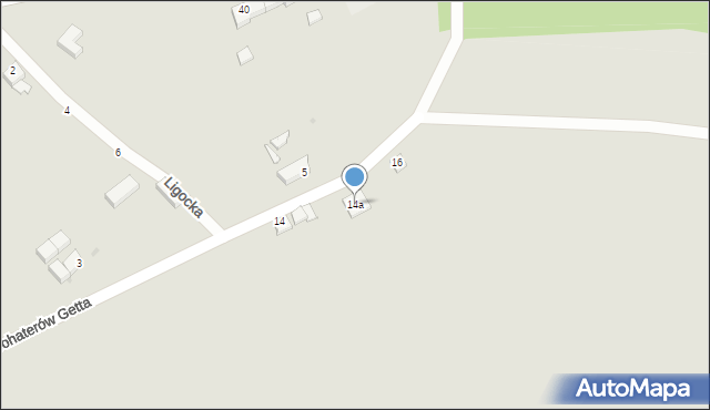 Piława Górna, Bohaterów Getta, 14a, mapa Piława Górna