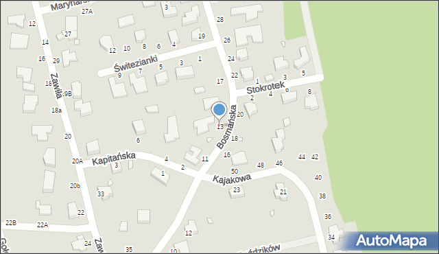 Piotrków Trybunalski, Bosmańska, 13, mapa Piotrków Trybunalski