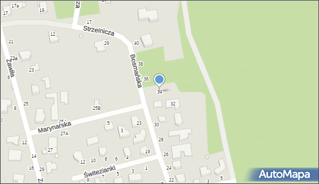 Piotrków Trybunalski, Bosmańska, 34, mapa Piotrków Trybunalski