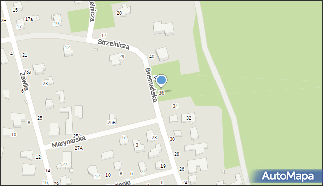 Piotrków Trybunalski, Bosmańska, 36, mapa Piotrków Trybunalski