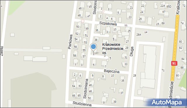 Piotrków Trybunalski, Botaniczna, 1, mapa Piotrków Trybunalski
